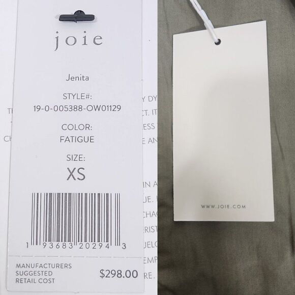 Joie NWT Olive Green Jenita Utility Jacket Size XS NWT - Picture 8 of 16